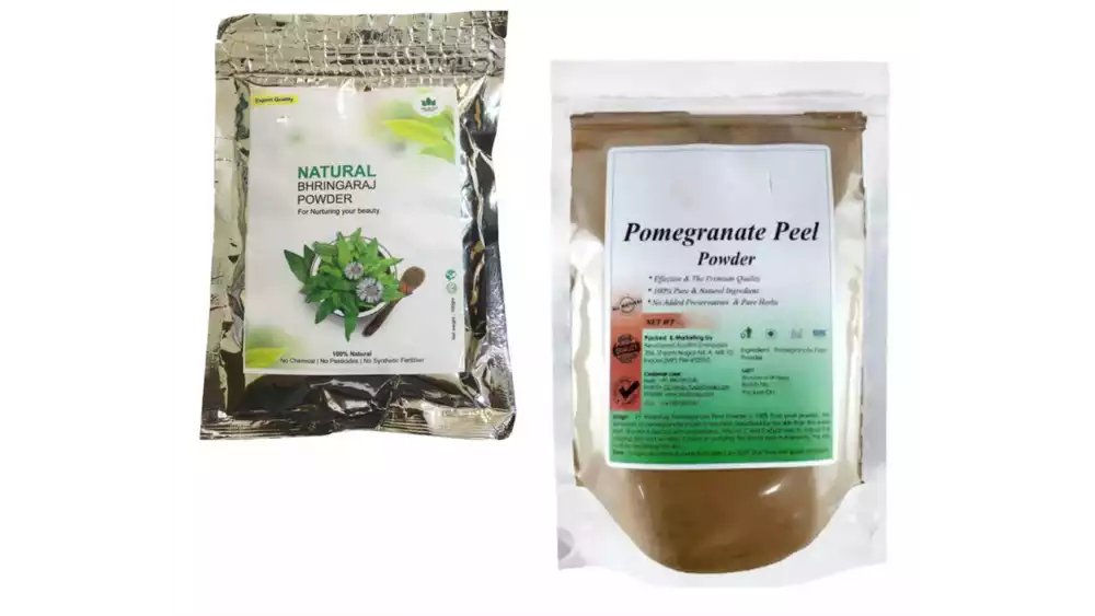 Indirang Bhringraj Powder(100G) & Pomegranate Powder(100G) Combo Pack (1Pack)
