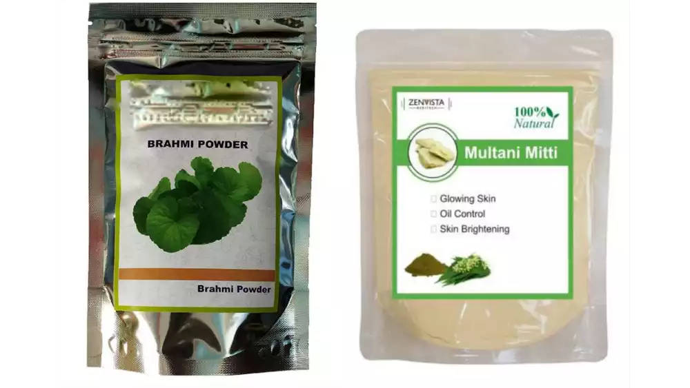 Indirang Brahmi Powder(100G) & Multani Mitti Powder(100G) Combo Pack (1Pack)