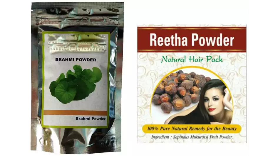 Indirang Brahmi Powder(100G) & Reetha Powder(100G) Combo Pack (1Pack)