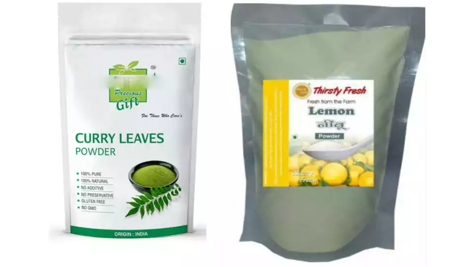 Indirang Curry Leaf Powder(100G) Powder & Lemon Powder(100G) Combo Pack (1Pack)