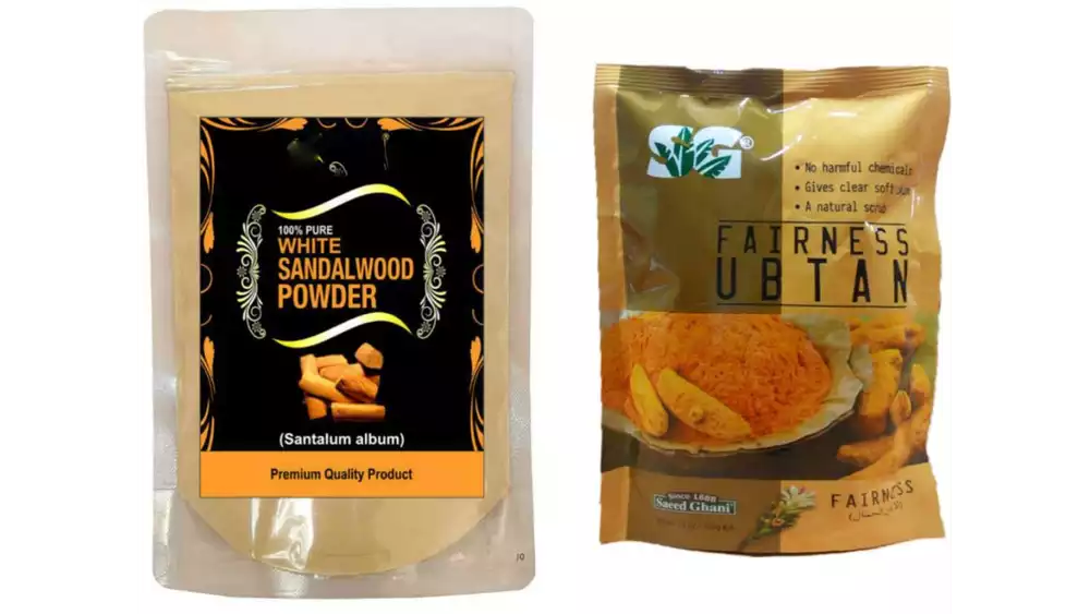 Indirang Sandalwood Powder(100G) & Fairness Powder(100G) Combo Pack (1Pack)