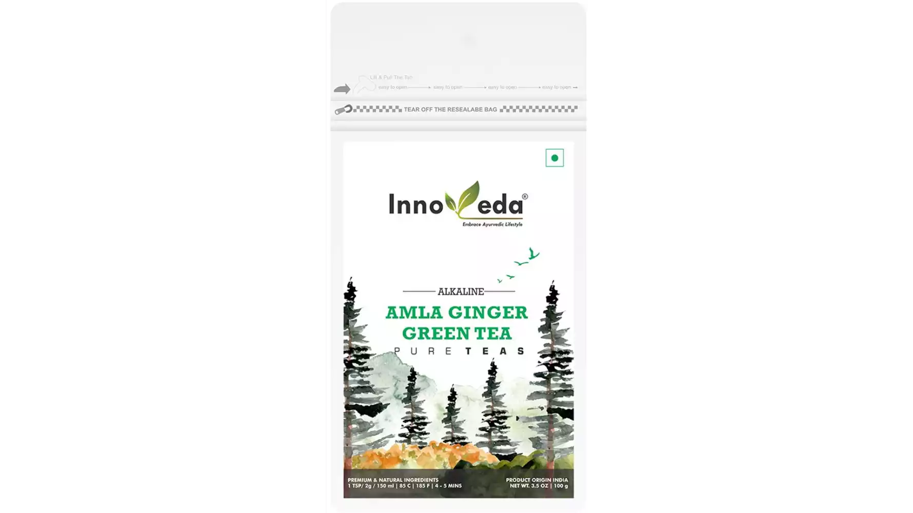 Innoveda Amla Ginger Green Tea (100g)