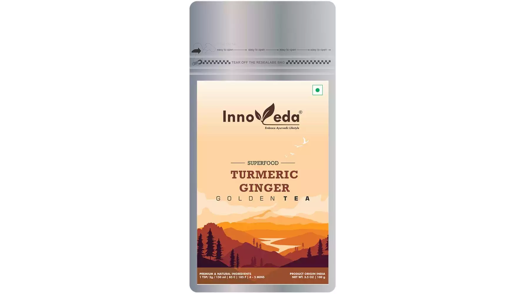 Innoveda Turmeric Ginger Golden Tea (100g)