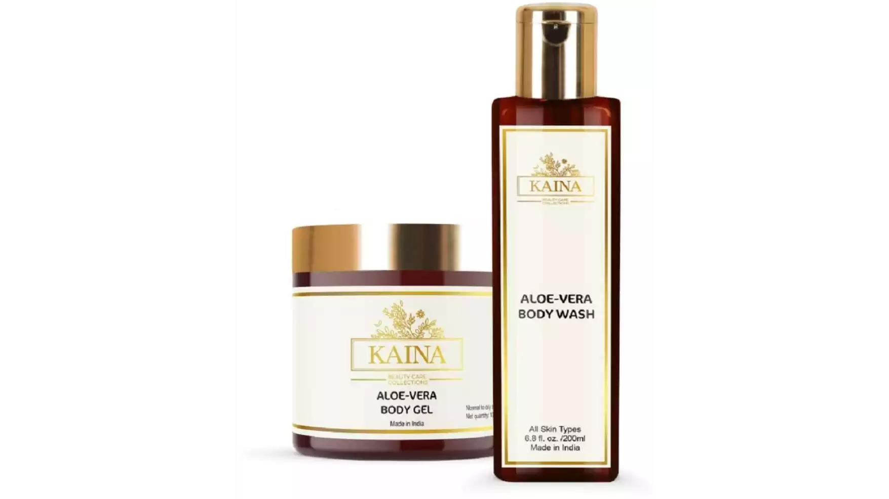 Kaina Skincare Aloevera Body Gel & Wash Combo (1Pack)