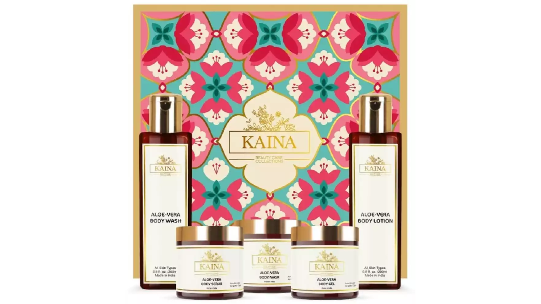 Kaina Skincare Aloevera Body Polishing Kit Set Of 5 (1Pack)