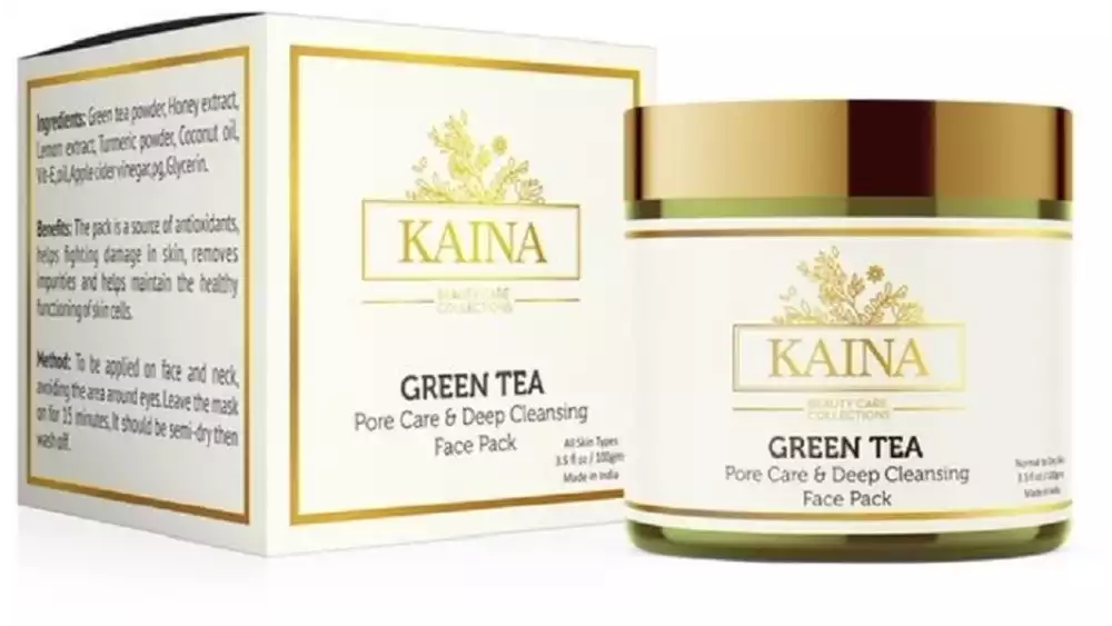 Kaina Skincare Green Tea- Pore Care & Deep Cleansing Face Pack (100g)