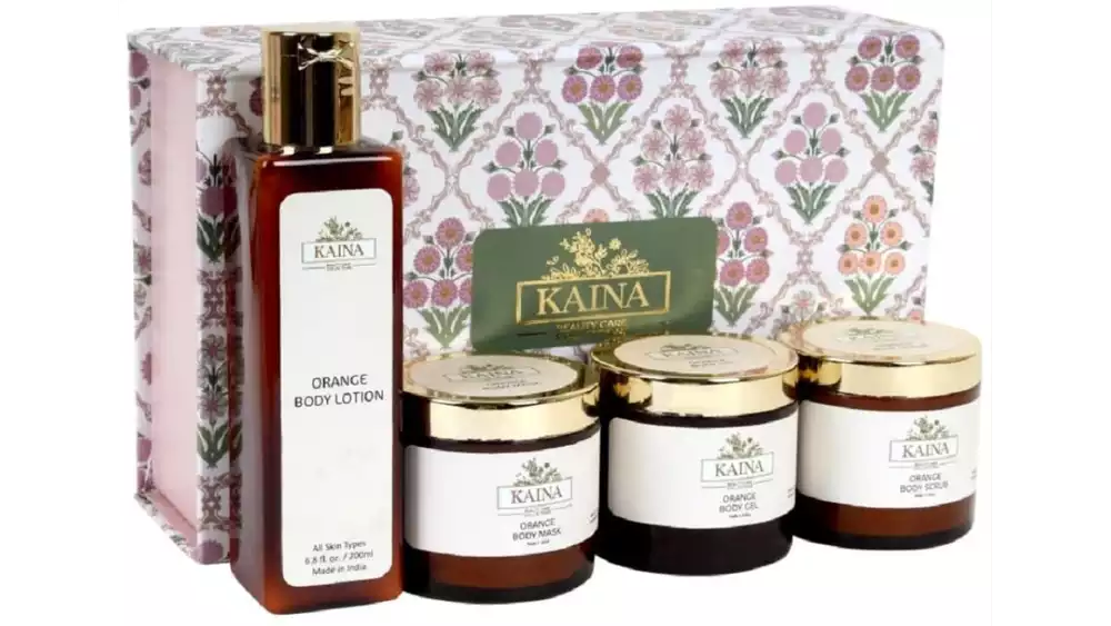 Kaina Skincare Orange Body Polishing Kit Set Of 4 (1Pack)