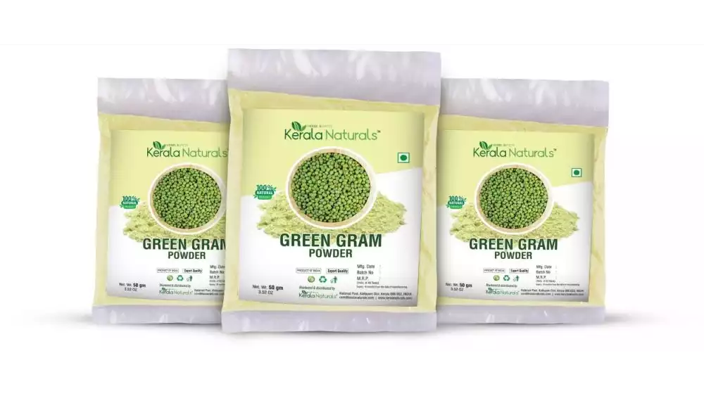 Kerala Naturals Green Gram Powder (50g, Pack of 3)