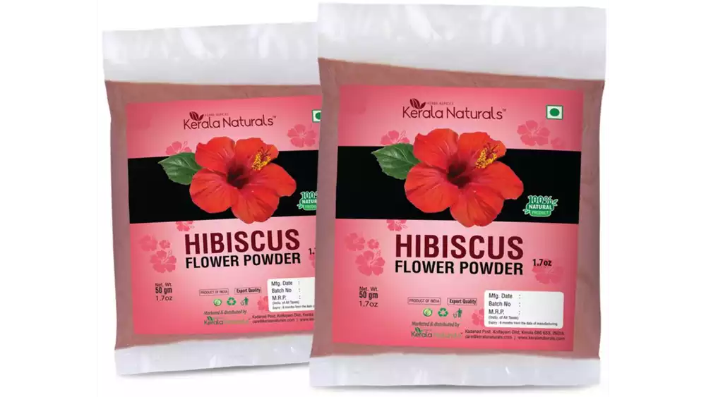 Kerala Naturals Hibiscus Flower Powder (50g, Pack of 2)