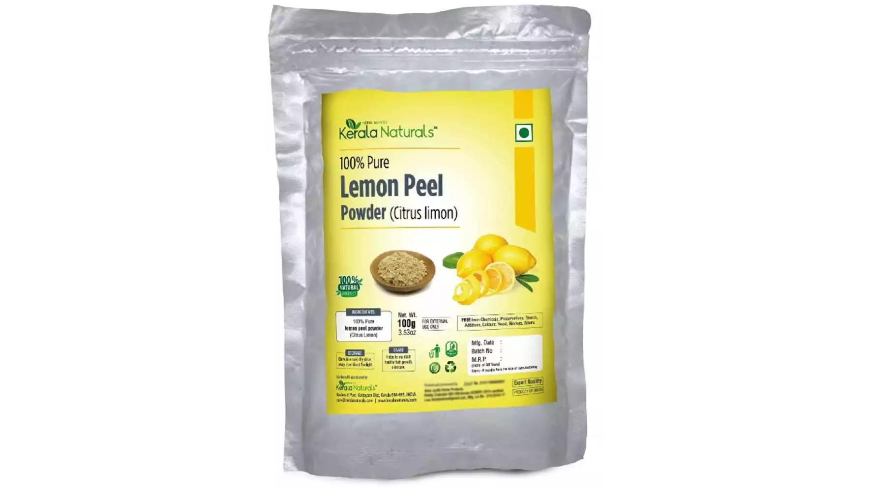 Kerala Naturals Lemon Peel Powder (100g)