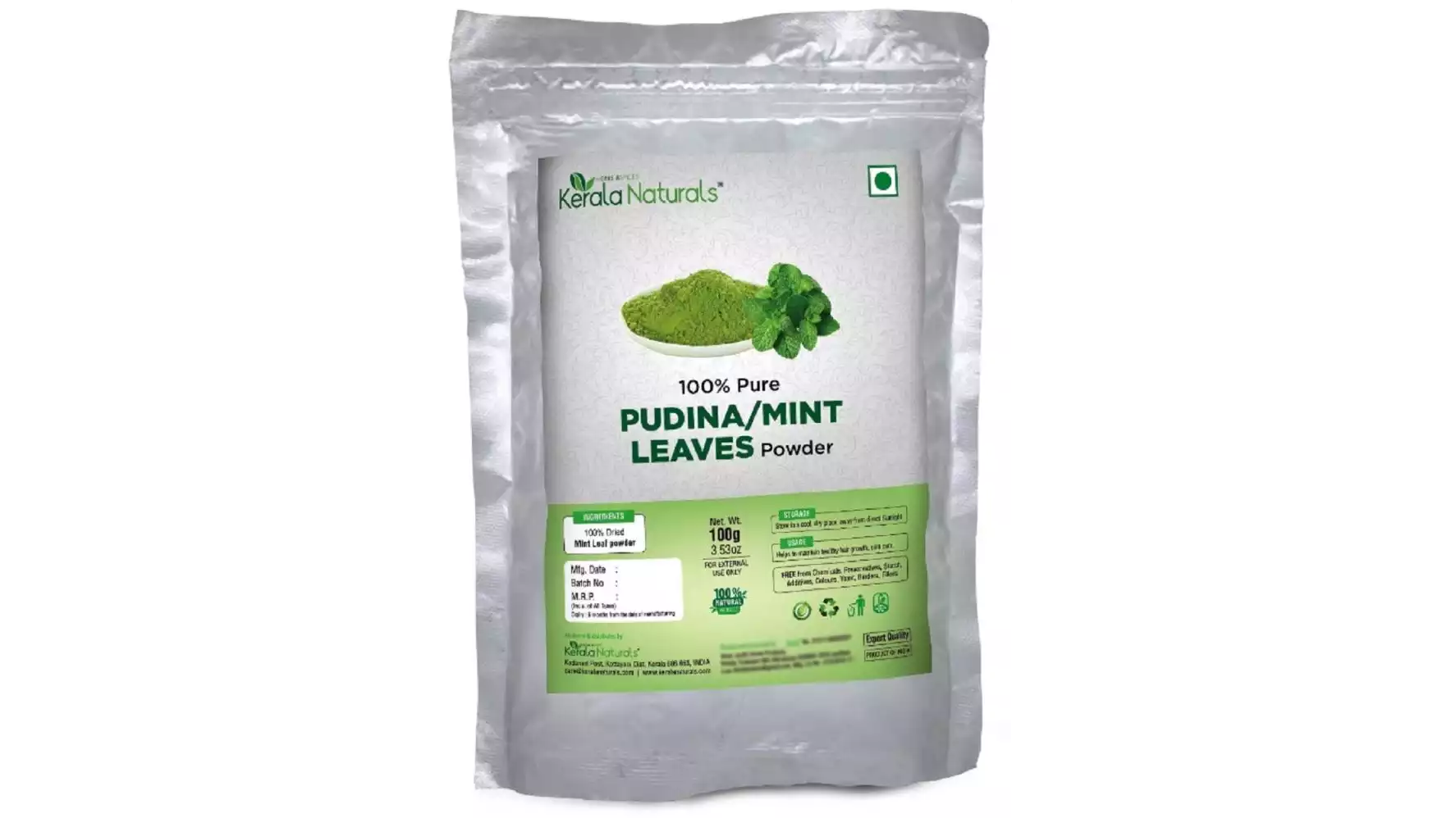 Kerala Naturals Pudina Leaves Powder (100g)