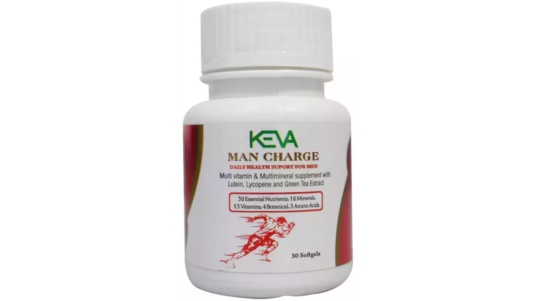 Keva Man Charge Multi-Vitamin And Multi-Mineral Supplement Capsule (30caps)
