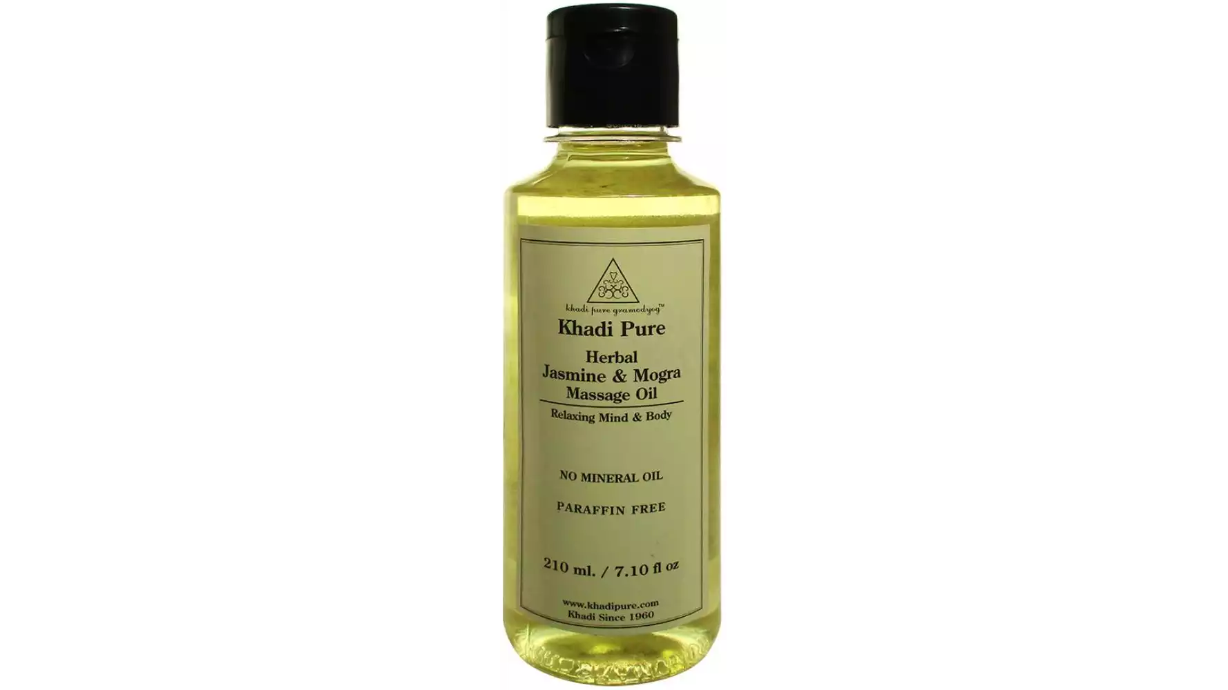 Khadi Pure Jasmine & Mogra Massage Oil Paraffin-Mineral Oil Free (210ml)