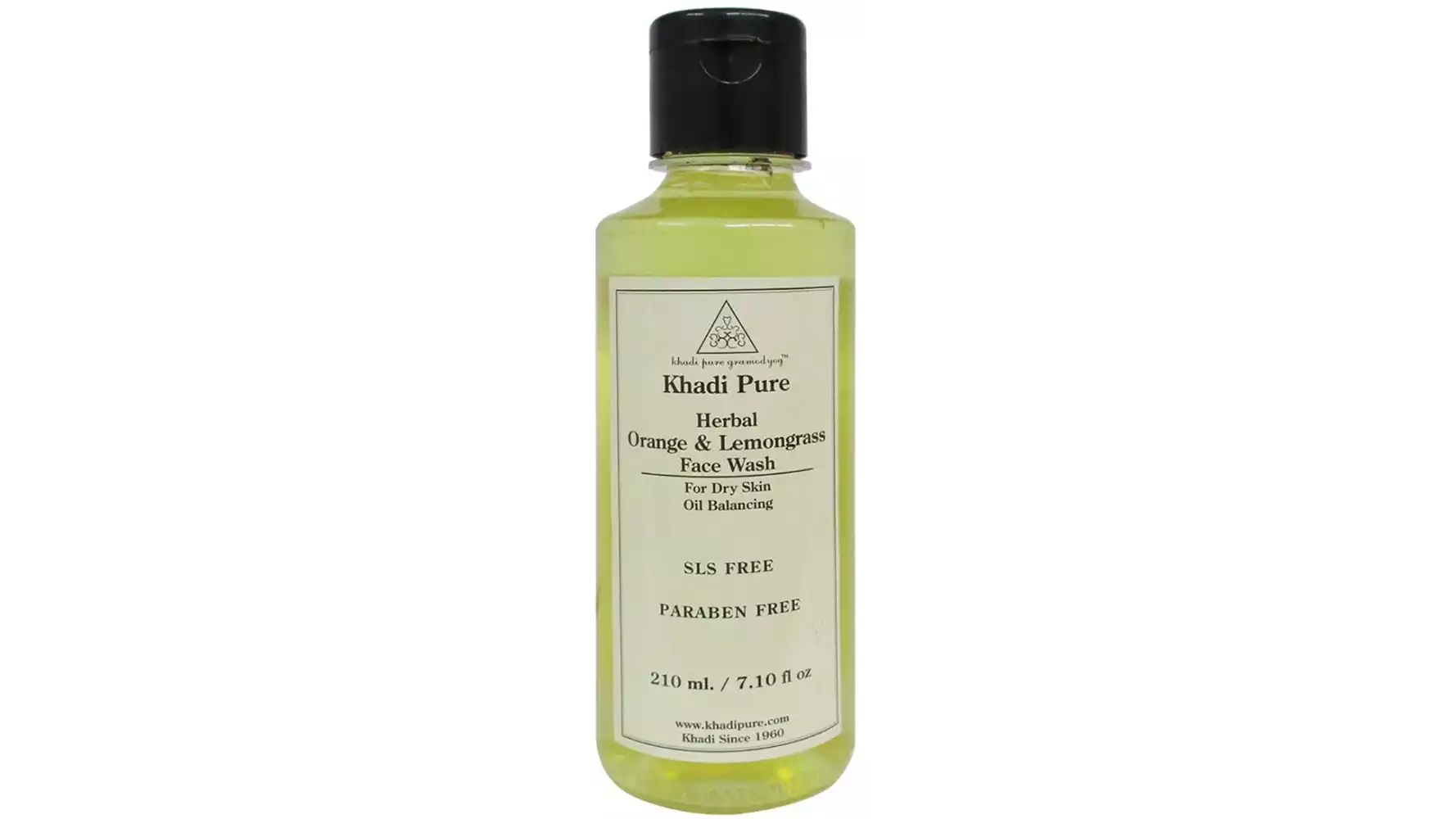 Khadi Pure Orange & Lemongrass Face Wash Sls-Paraben Free (210ml)
