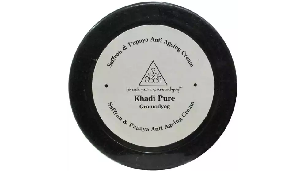 Khadi Pure Saffron & Papaya Anti Ageing Cream With Sheabutter (50g)