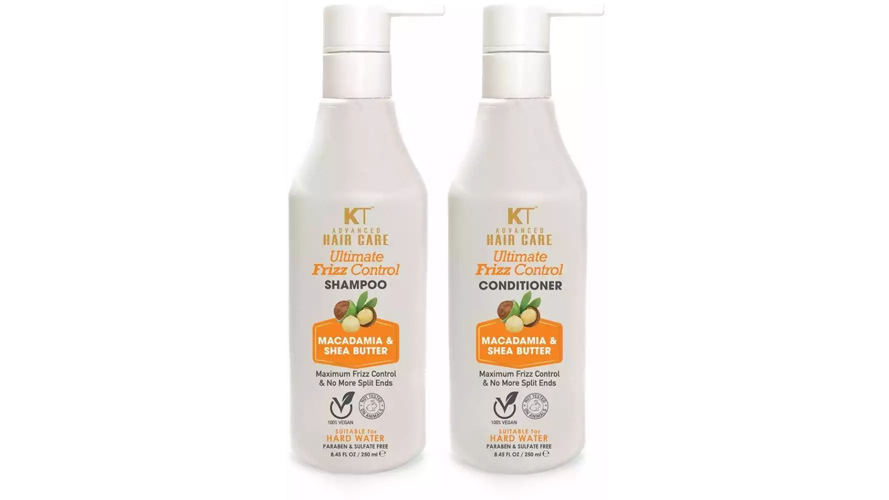KT Advanced Hair Care Ultimate Frizz Control Shampoo & Conditioner (250ml, Pack of 2)
