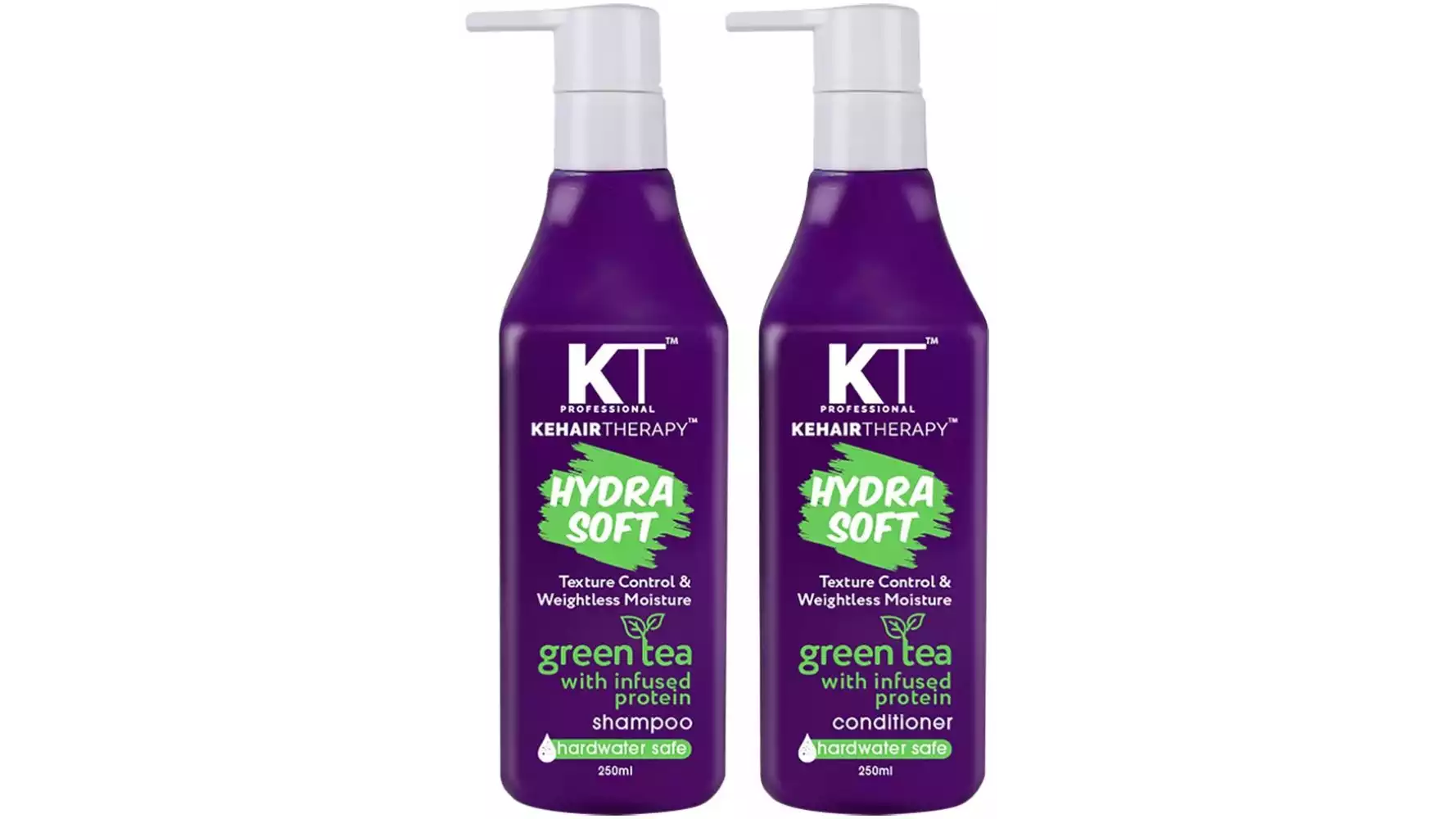 KT Professional Hydra Soft Texture Control & Weight Less Moisture Shampoo & Conditioner (1Pack)
