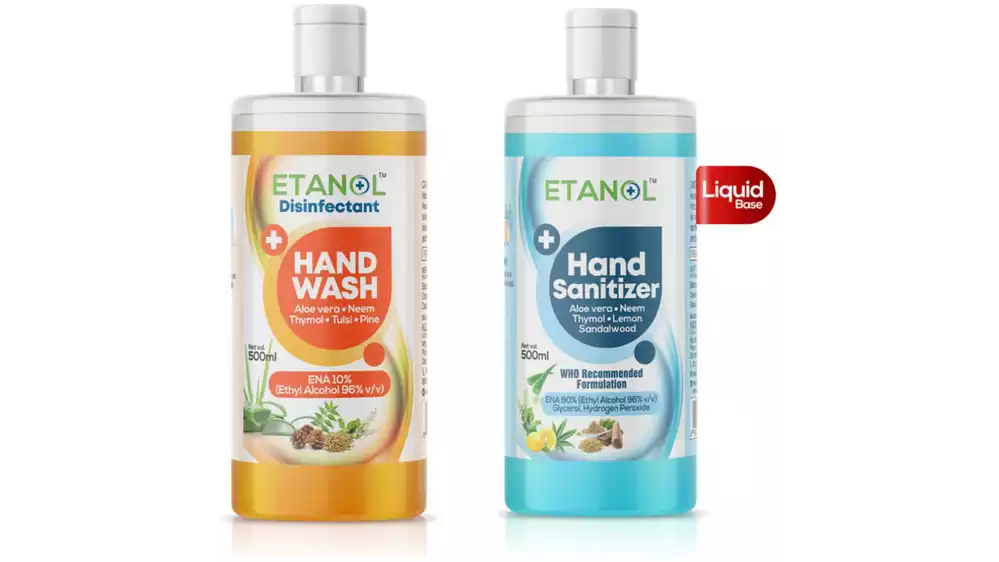 Kudos Hand wash + Hand sanitizer liquid (Combo Pack) (500ml)