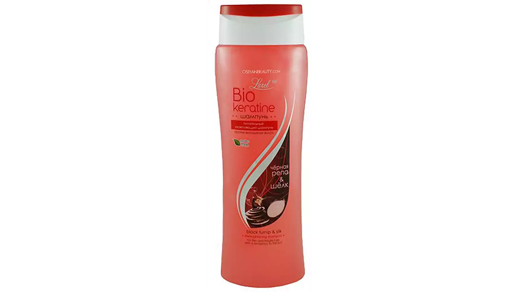 Larel Bio Keratine Shampoo With Black Turnip Extract And Silk Strengthening For Thin And Fragile Hair With A Tendency To Fall Out (Made In Europe) (400ml)
