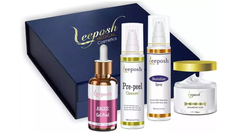 Leeposh Argee Gel Peel, Pre Peel Cleanser, Neutralizer Spray & Hydra Face Gel Cream Combo (1Pack)