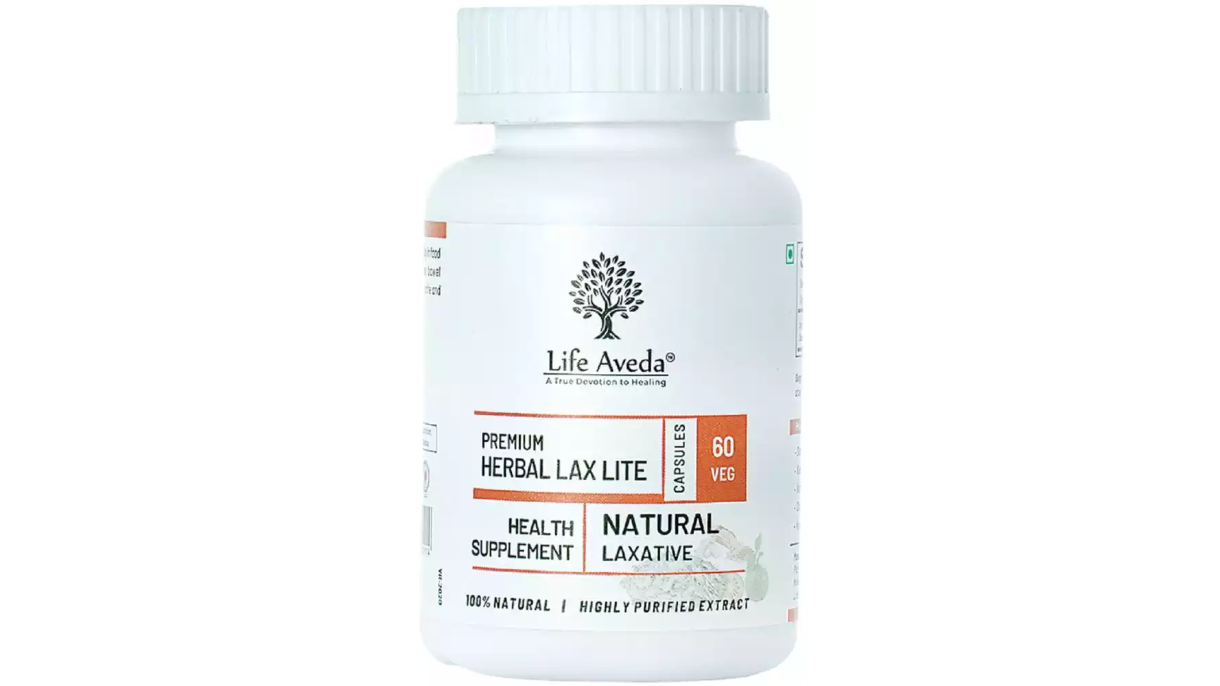 Life Aveda Premium Herbal Lax Lite (500Mg) Veg Capsules (60caps)