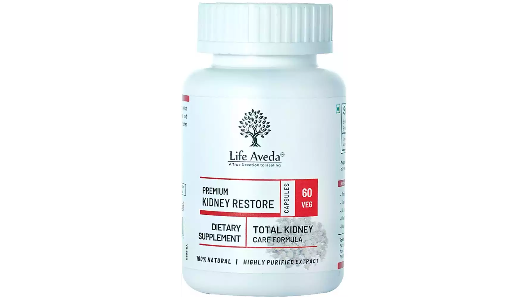 Life Aveda Premium Kidney Restore (500Mg) Veg Capsules (60caps)