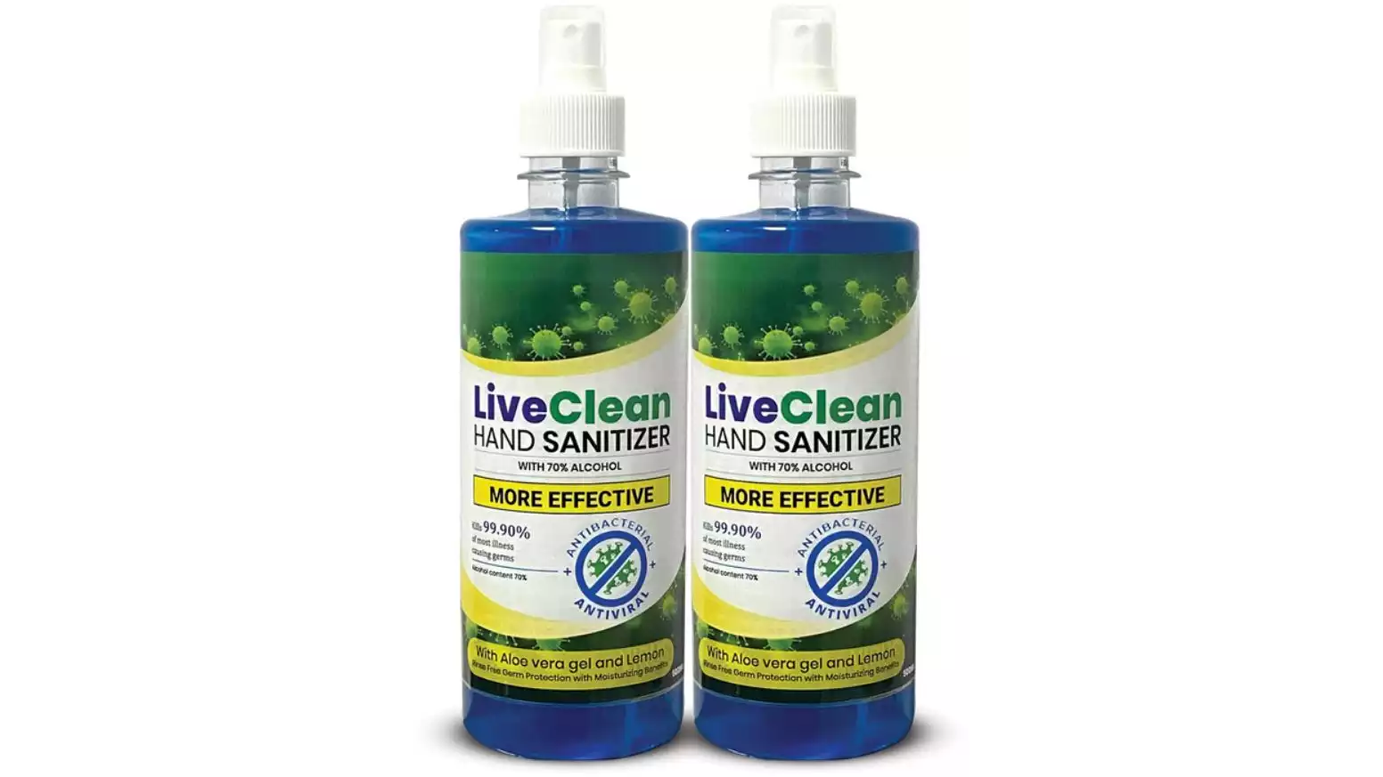 Liveclean Liquid Hand Sanitizer (500ml, Pack of 2)