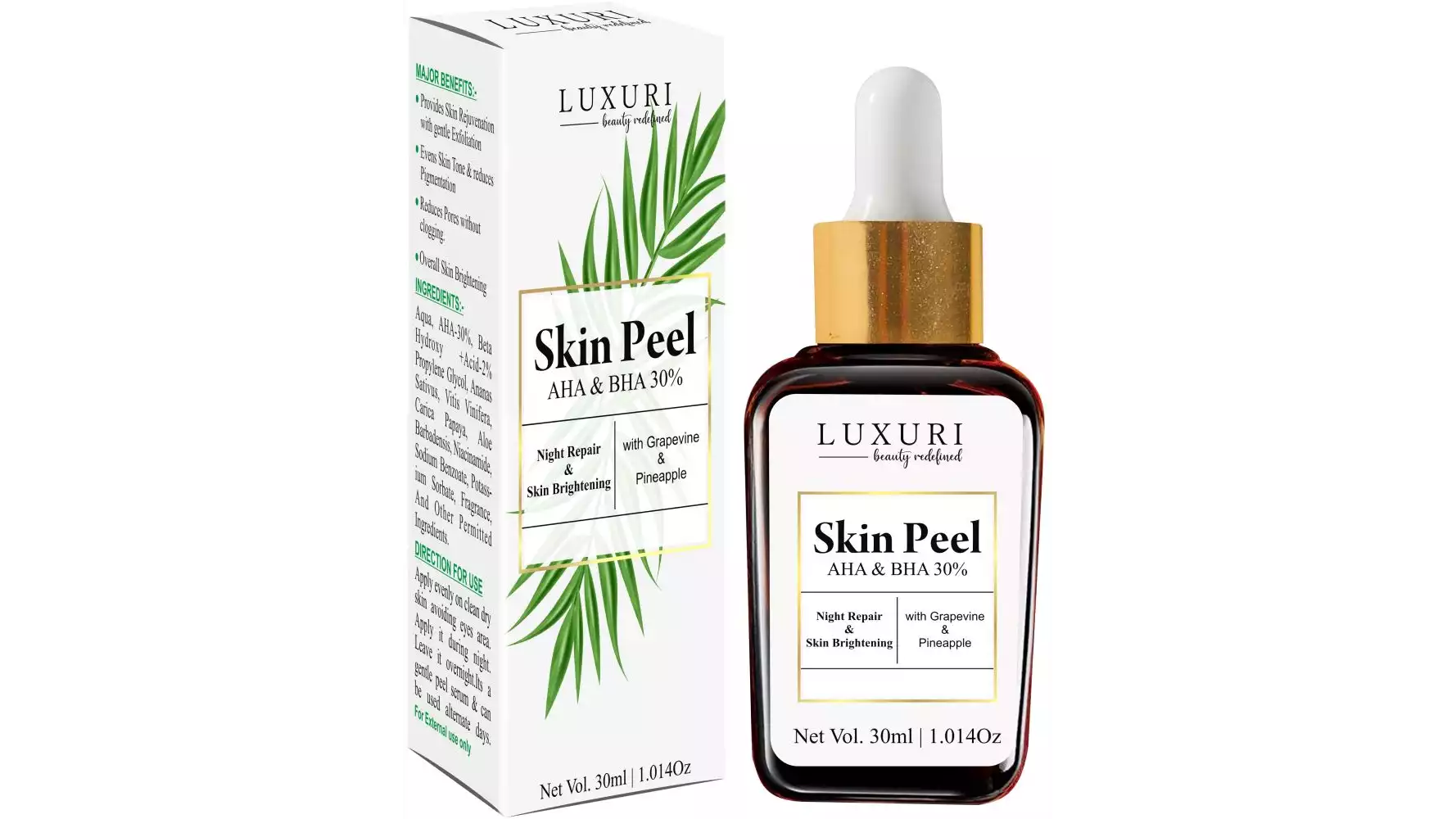 Luxuri Skin Peel Aha & Bha 30% (30ml)