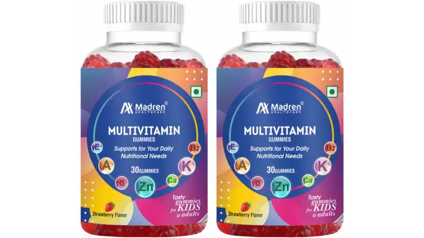 Madren Healthcare Multivitamin Gummies For Kids & Adults (30pcs, Pack of 2)