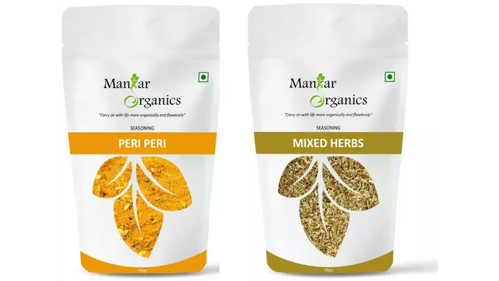 Manhar Organics Mixed Herbs & Peri Peri Seasoning Combo (1Pack)