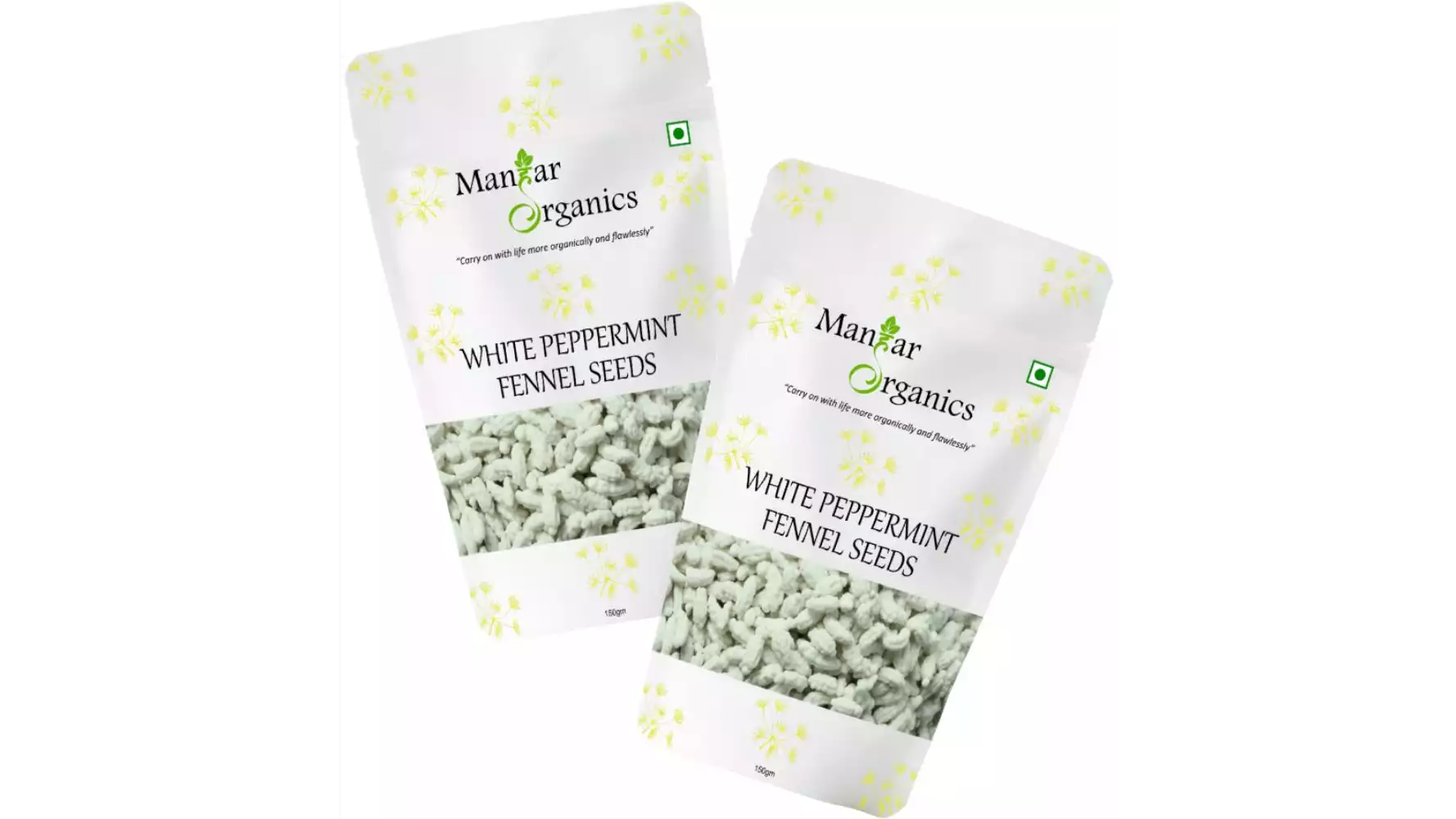 Manhar Organics Peppermint Fennel Seeds (150g, Pack of 2)