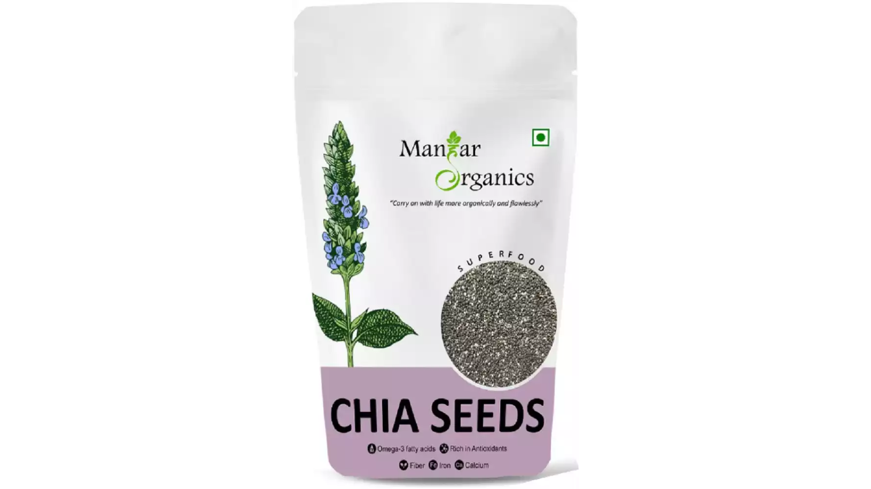 Manhar Organics Raw Chia Seeds (1000g)
