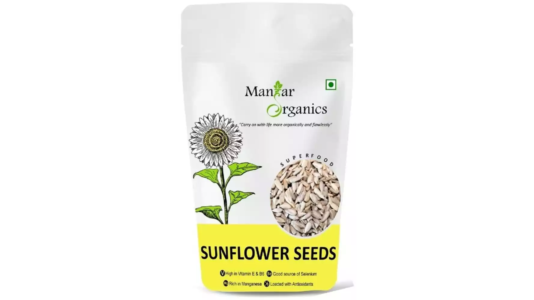 Manhar Organics Raw Sunflower Seeds (250g)