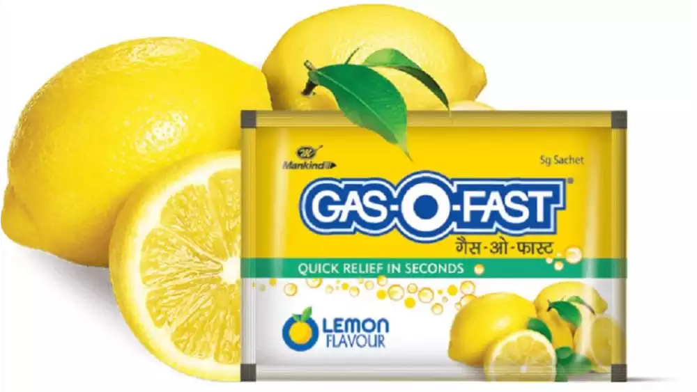 Mankind Pharma Gas-O-Fast (Lemon Flavour) (5g)
