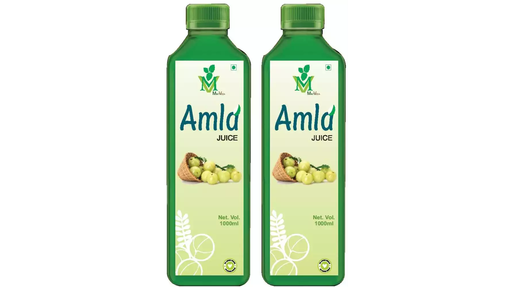 Mint Veda Amla (Sugar Free) Juice (1liter, Pack of 2)