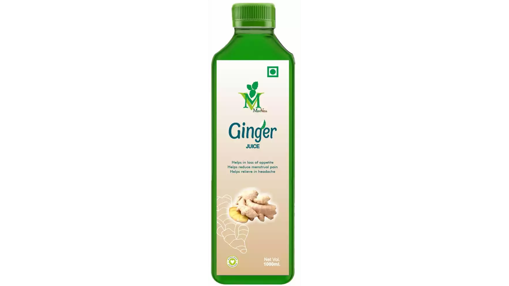 Mint Veda Ginger Sugar Free Juice (1000ml)