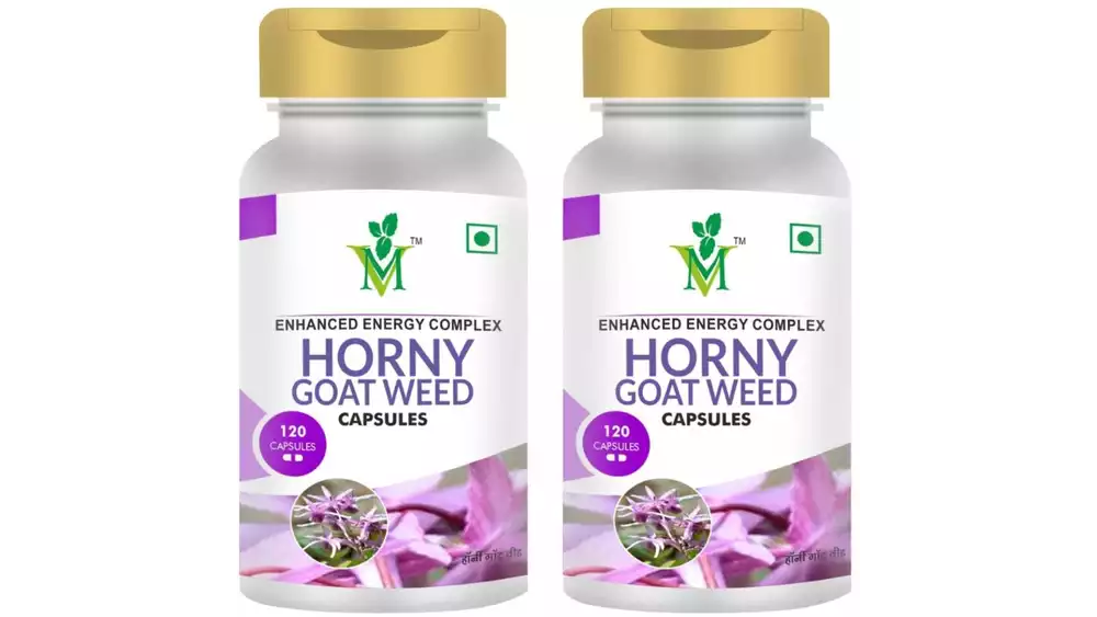 Mint Veda Horny Goat Weed Extract With Maca Root For Men And Women Vegetarian Capsules (120caps, Pack of 2)
