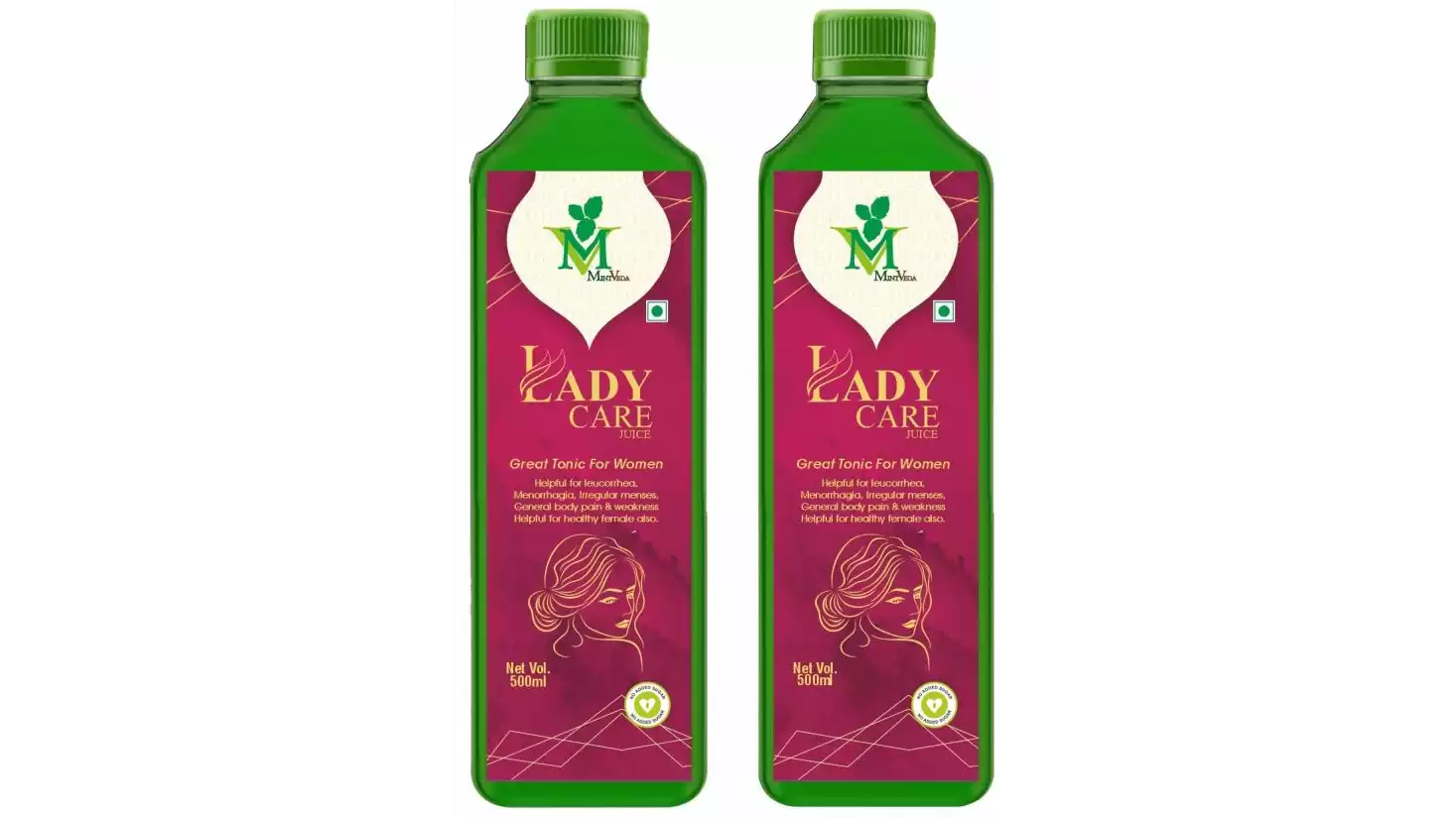 Mint Veda Lady Care ( Sugar Free) Juice (500ml, Pack of 2)