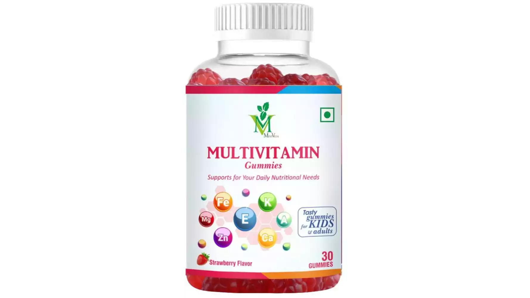 Mint Veda Multivitamin Gummies Strawberry Flavor (30pcs)