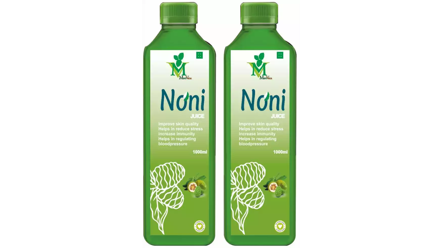 Mint Veda Noni (Sugar Free) Juice (1liter, Pack of 2)
