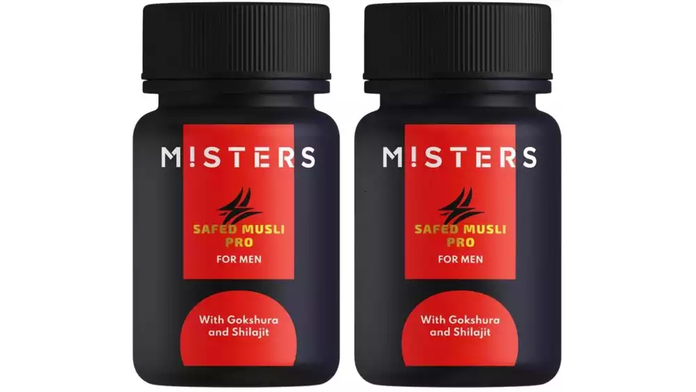Misters Safed Musli Pro For Men With Gokshura & Shilajit (30caps, Pack of 2)