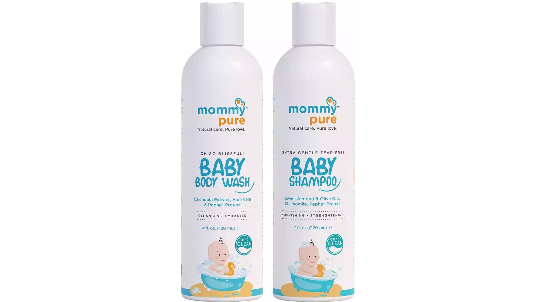Mommypure Baby Body Wash & Baby Shampoo Combo (120ml + 120ml) (1Pack)
