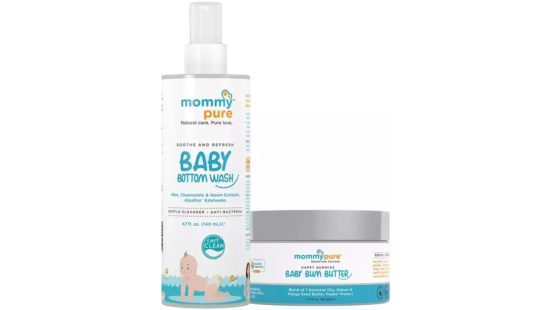 Mommypure Baby Bottom Wash & Baby Bum Butter Combo (1Pack)