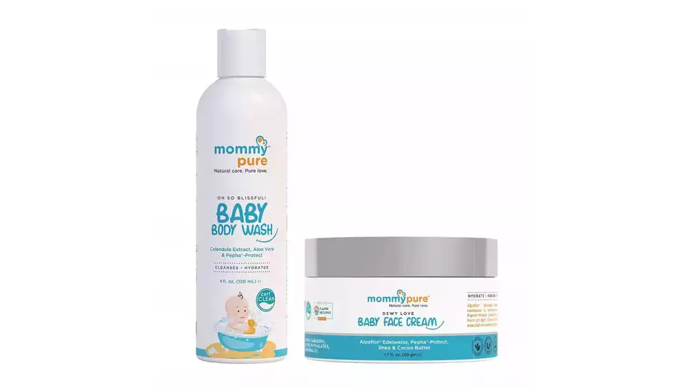 Mommypure Baby Face Cream & Baby Body Wash Combo (120ml + 120ml) (1Pack)