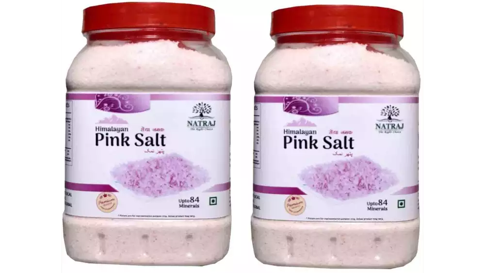 Natraj Himalayan Pink Salt (1200g, Pack of 2)