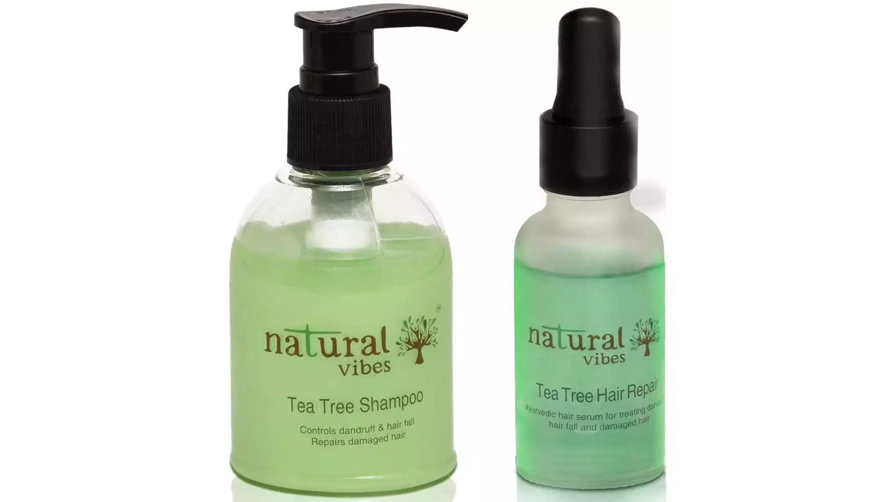 Natural Vibes Ayurvedic Tea Tree Face Wash And Shampoo Everyday Treatment (1Pack)