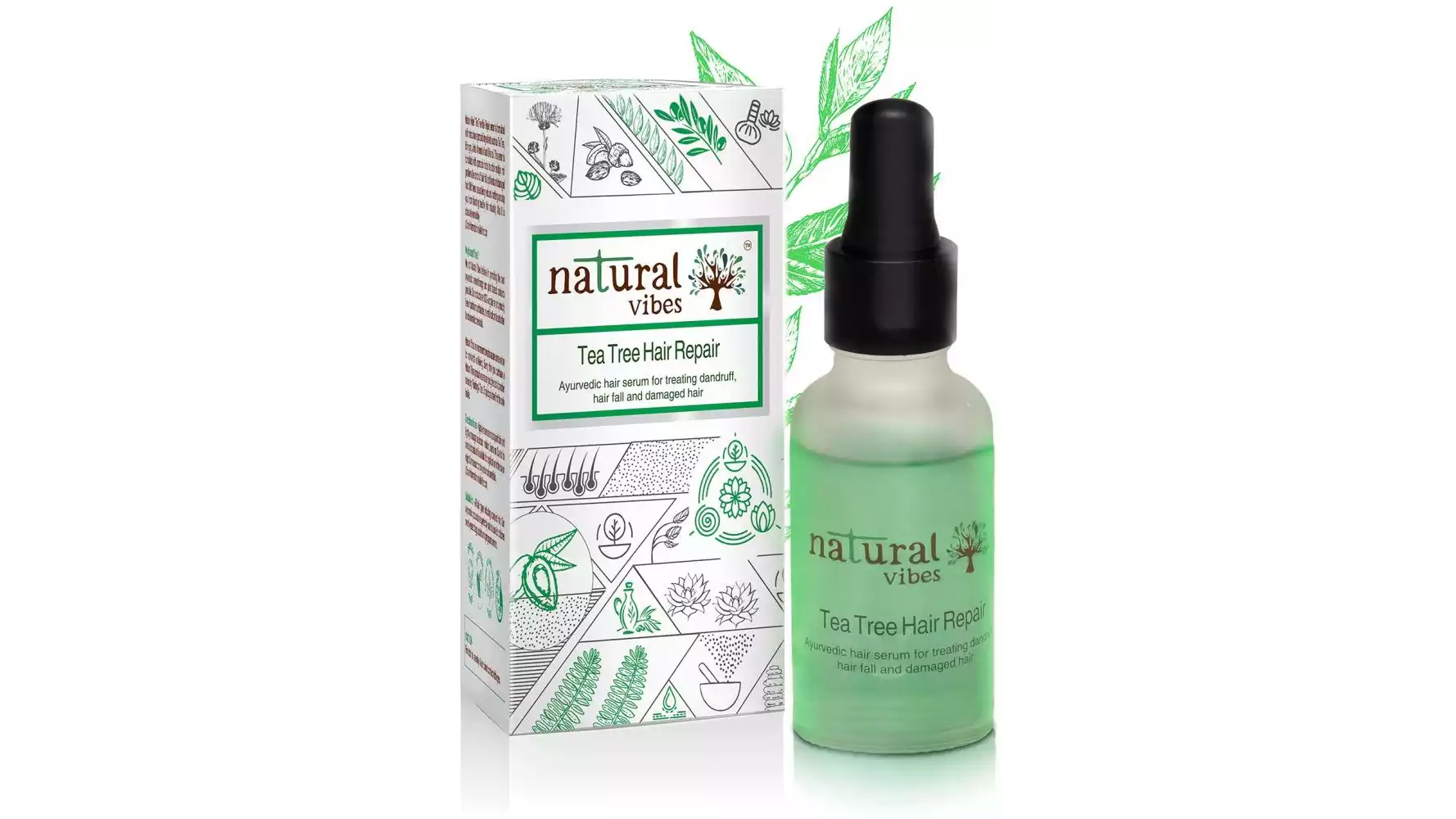 Natural Vibes Ayurvedic Tea Tree Hair Repair Serum (30ml)