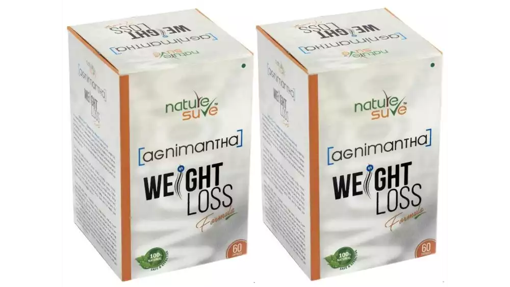 Nature Sure Agnimantha Weight Loss Capsules (60caps, Pack of 2)