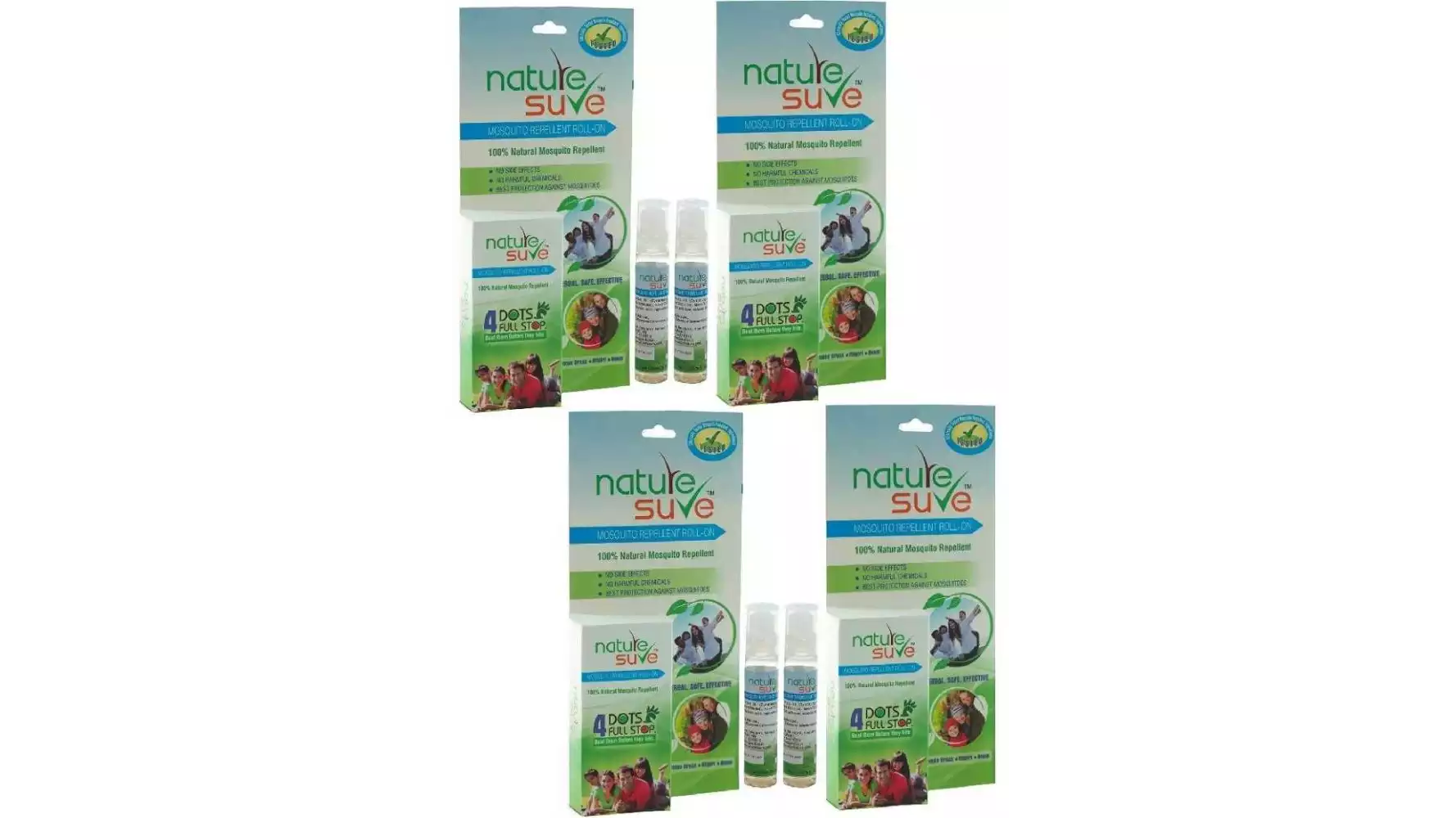 Nature Sure Herbal Mosquito Repellent Roll On (7ml, Pack of 4)