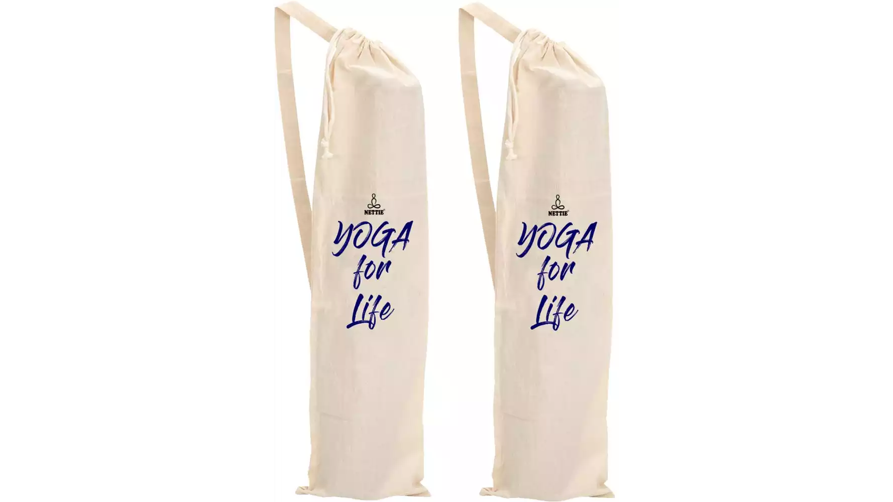 Nettie Yoga Mat Cotton Carry Bag (1pcs, Pack of 2)